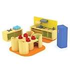 hape cosy kitchen diner wooden dollhouse accessory one day shipping
