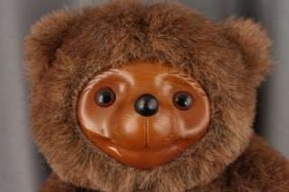 Robert Raikes Bears 12 Plush & Wood Face Toy Applause  
