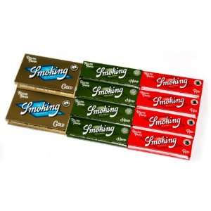  SMOKING Rolling Papers total 720 papers   GOLD DOUBLE, RED 