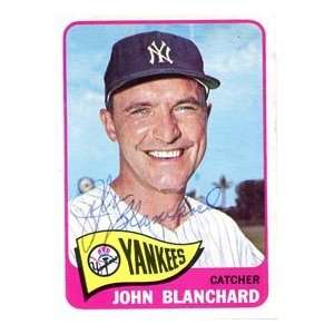 John Blanchard Autographed 1965 Topps Card Sports 