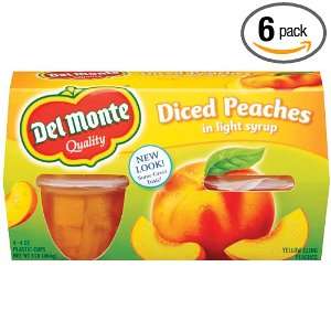 Del Monte Diced Peaches in Light Syrup, 16 Ounce (Pack of 6):  