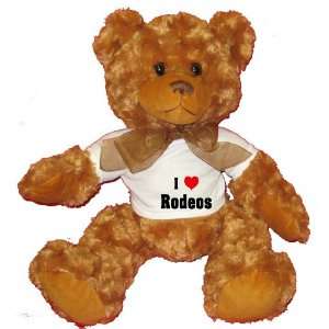  I Love/Heart Rodeos Plush Teddy Bear with WHITE T Shirt 