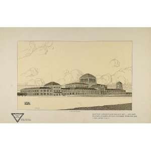  1905 Print Hermann Billing Train Station Bahnhof Design 