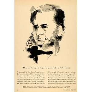   Thomas Henry Huxley Art N. Boyle   Original Print Ad: Home & Kitchen