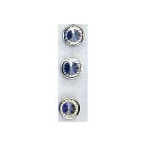  Rhinestone Buttons 11mm Crystal (3 Pack)