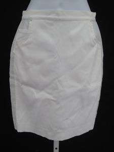 VERSACE JEANS COUTURE White Shear Trim Pencil Skirt 42  