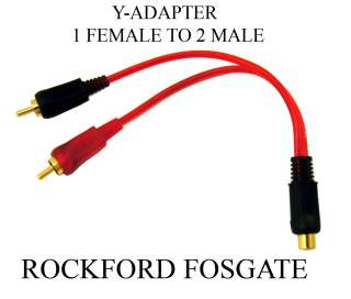 ROCKFORD FOSGATE Y adapter 1 Female 2 Male RCA Interconnect CSP 1F 