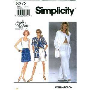  Simplicity 8372 Sewing Pattern Misses Christie Brinkley 