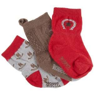  Robeez Socks   Set of 3    red size 6 12 months Baby