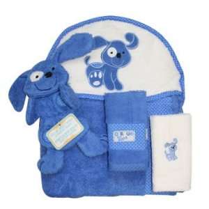  Piccolo Bambino Blue Dog Baby Bath Set: Baby