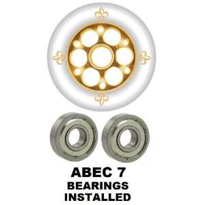 Yak FLEUR Metal Core Wheel 100mm GOLD with Abec 7 Bearings Installed 