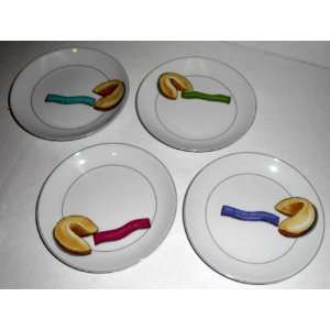  Fortune Cookie Porcelain Plates (Set of 4) Kitchen 