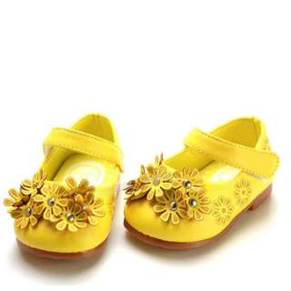 Toddler baby girls Princess PU Denim Bow red Rose shoe US:5 ½ UK 4½ 