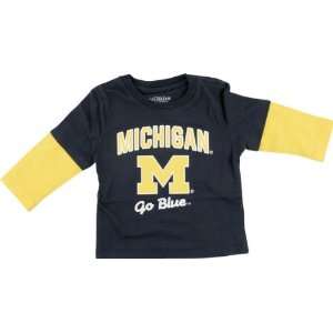   Wolverines Infant Navy Packer Double Layer T Shirt