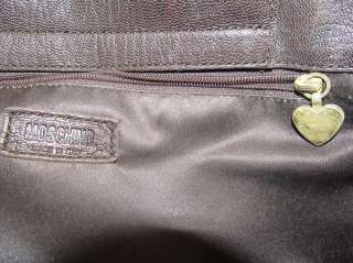 Darling Moschino Brown Leather Purse / Handbag w Bows  