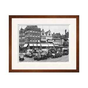 The Market Place At Trier C1910 Framed Giclee Print 