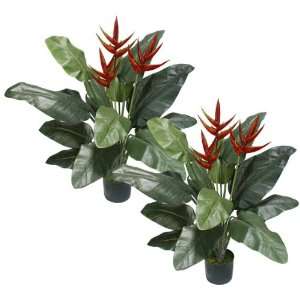   Potted 38 Heliconia Artificial Tropical Silk Plants: Home & Kitchen
