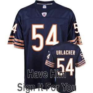 Brian Urlacher Chicago Bears Personalized Autographed Jersey:  