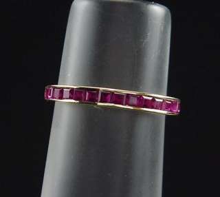   Tiffany & Co 18K 1 Ct French Cut Ruby Anniversary Band Ring Size 6