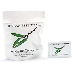  Herban Essentials Eucalyptus Towelettes   Set of 20 