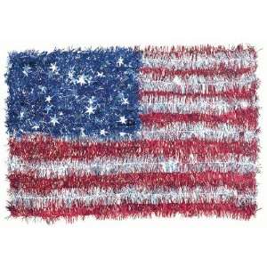  Lets Party By Amscan American Flag Tinsel Wreath 