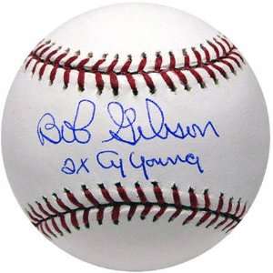 Bob Gibson Autographed Baseball with 2X Cy Young Inscription:  