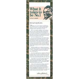  (12x36) Vince Lombardi What It Takes to Be No 1 