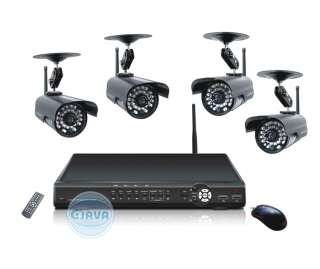   Wireless Camera Surveillance Home Security W/ Network DVR System Kit