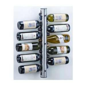   Line WL N027 12 Bottle Stainless Steel Wall Wine Rack: Home & Kitchen