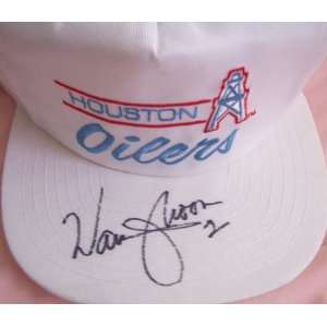 Warren Moon autographed Houston Oilers cap  Sports 