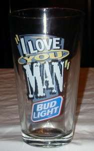 Bud Light I Love You Man   Glass  
