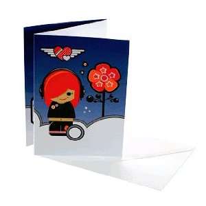 Momiji Itchy Feet Dolls By Nina Zimmermann Collection Greeting Card 