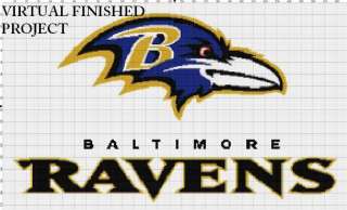 Baltimore Ravens #3 Cross Stitch Pattern NFL Football TBB  