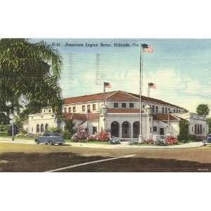   Vintage Postcard American Legion Home Orlando Florida: Everything Else