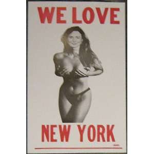  We Love New York   Hillary Clinton 14 x 22 Vintage Style 
