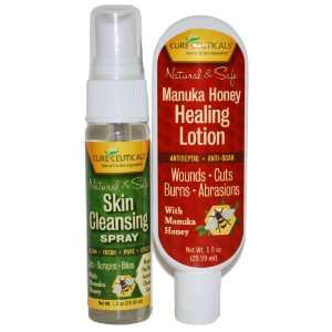 Cureceuticals Manuka Honey Healing Lotion & Cleansing Spray Combo Pack 