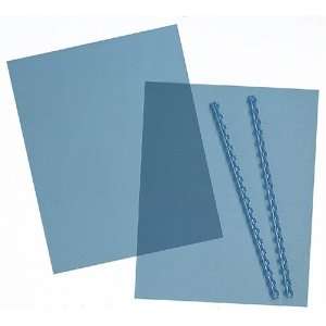  GBC(R) Translucent Gel Report Covers, Steel Blue, Pack Of 