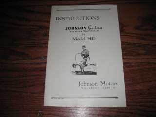 1940s Owners manual operating 2.5 HD 10 15 20 25 HS HDL  