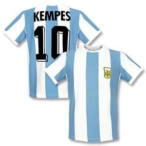  1978 Argentina Home Retro Shirt + Kempes 10 Sports 