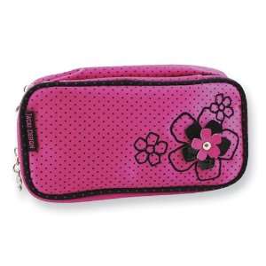  Hot Pink Daisy Love Double Zip Cosmetic Bag: Jewelry