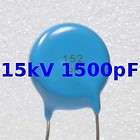 15KV 1500PF High Voltage Ceramic Disc Capacitor HV disk Y5P tesla 