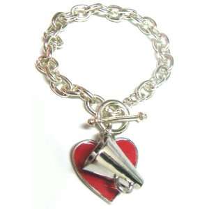  Megaphone with Red Heart Chain Bracelet (Brand New 