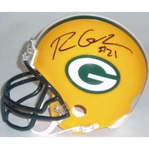  Ryan Grant Signed Packers Riddell Mini Helmet: Sports 