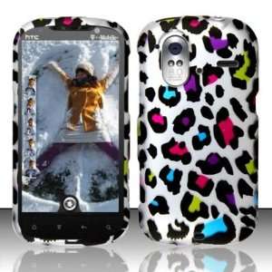  For HTC Amaze 4G (T Mobile) Rubberized Colorful Leopard 
