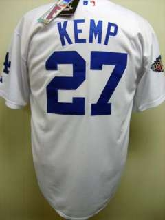 Los Angeles Dodgers #27 Matt Kemp ALL STAR Patch Home Jersey  