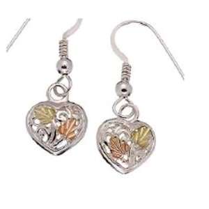   Sterling Silver Heart Fish Hook Earrings. ED1345/FH Stamper Jewelry