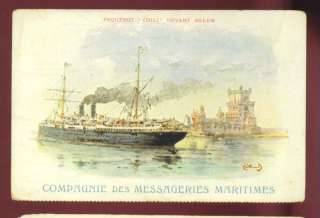 SS CHILI BRAZIL HARBOUR MESSAGERIES MARITIMES c. 1910s  