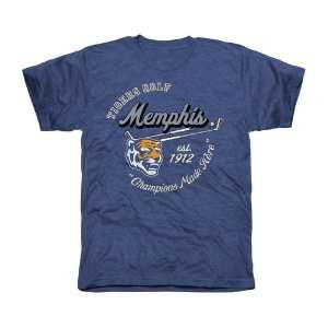   Memphis Tigers Winners Circle Tri Blend T Shirt   Royal Blue Sports