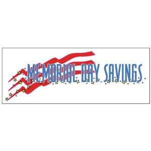 Memorial Day Savings Flag Business Banner 