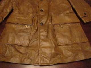 Vtg Cresco Mens Leather Fight Club Sherpa Lined 4 Pocket Blazer Jacket 